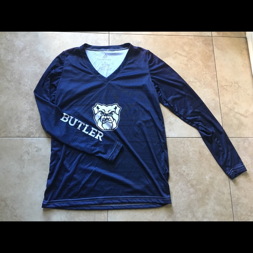 Butler Bulldogs long sleeve V neck shirt SM